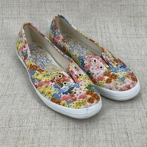 Keds Rifle Paper Co Floral Sneakers Sz 7 Multi Color Canvas Slip On Boho Shoes